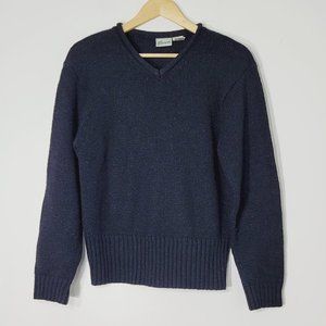 Penmans Black Knit Pullover Sweater Top V-Neckline Vintage Preppy Womens M